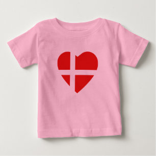 Dänemark Flag Heart T - Shirt