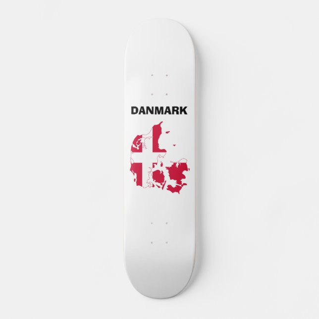 Dänemark Flag-Karte Skateboard (Vorderseite)