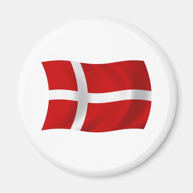 Dänemark Flag Magnet (Vorne)