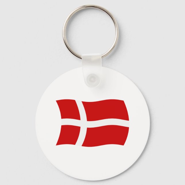 Dänemark Flag Schlüsselanhänger (Vorderseite)