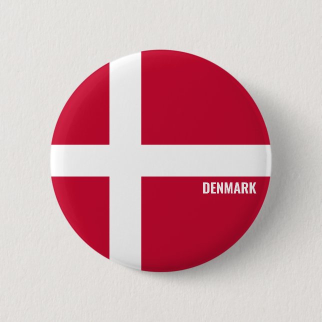 Dänemark Flagge Charming Patriotic Button (Vorderseite)