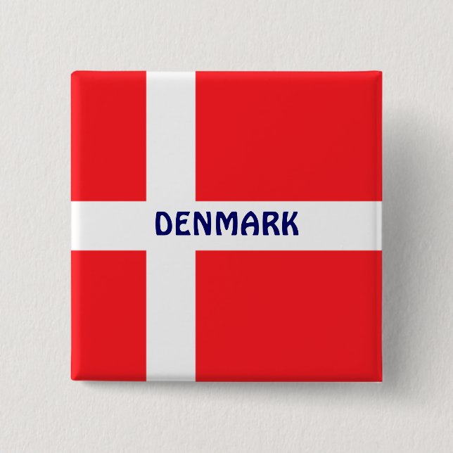 DÄNEMARK: Flagge Dänemarks Button (Vorderseite)