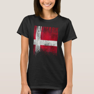 Dänemark-Flagge Dänische Flagge Skandinavischer T-Shirt