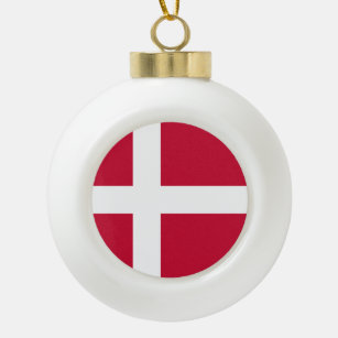 Dänemark Flagge Dänisches Patriotikum Keramik Kugel-Ornament