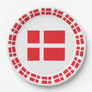 DÄNEMARK-FLAGGE DANNEBROG PAPPTELLER