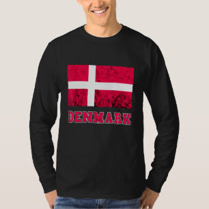 Dänemark Flagge Dannebrog Retro Dänemark Pride Dan T-Shirt