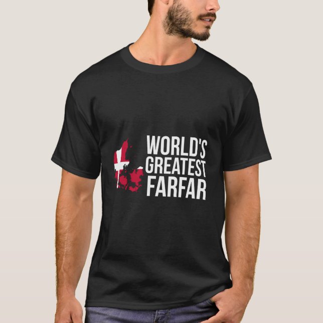 Dänemark-Flagge des Großvaters Farfar T-Shirt (Vorderseite)