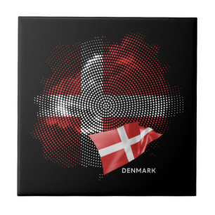 Dänemark-Flagge Fliese