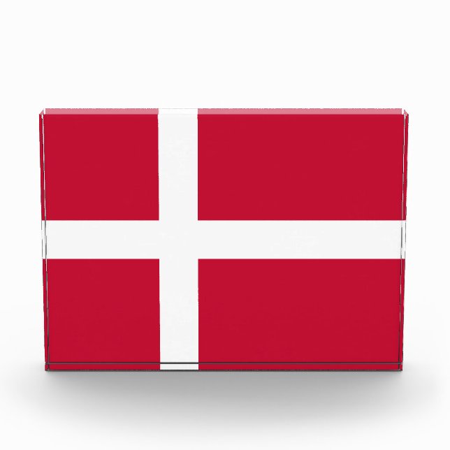 Dänemark-Flagge Fotoblock (Vorderseite)