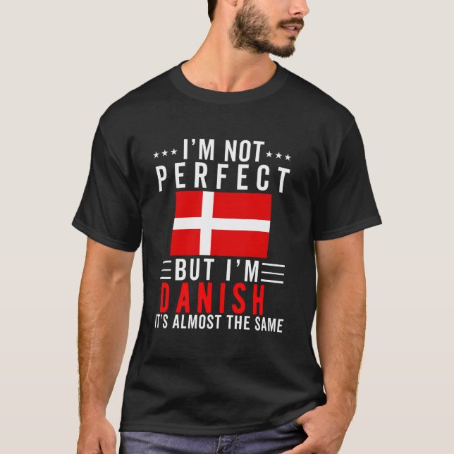 Dänemark Flagge für Männer Dänische Roots Dane T-Shirt (Vorderseite)
