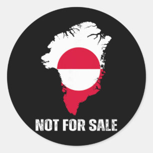 Dänemark-Flagge Grönland ist nicht zu verkaufen An Runder Aufkleber