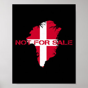 Dänemark-Flagge Grönland steht nicht zum Verkauf A Poster