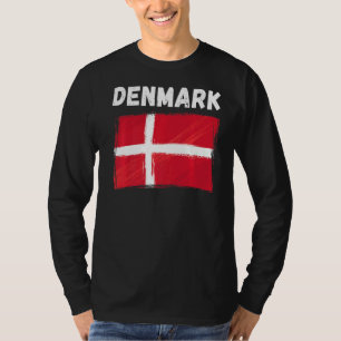 Dänemark Flagge Holiday Vintag Grunge Dänische Fla T-Shirt
