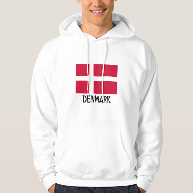 Dänemark-Flagge Hoodie (Vorderseite)