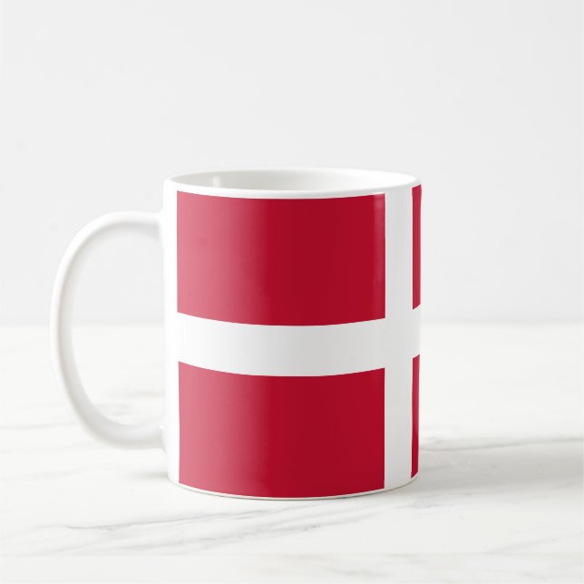 Dänemark Flagge Kaffeetasse (Links)