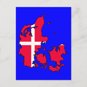 Dänemark-Flagge Karte