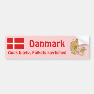 Dänemark Flagge + Karte Aufkleber Autoaufkleber