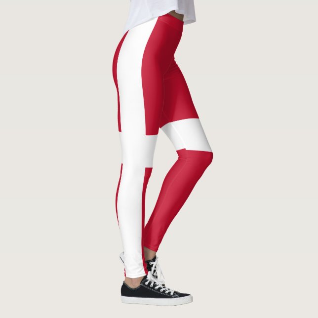 Dänemark Flagge Leggings (Rechts)