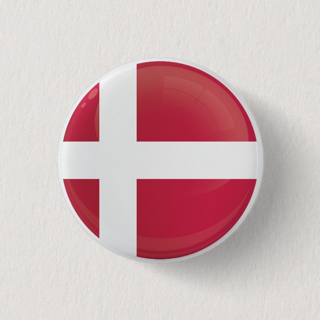 Dänemark - Flagge mit dem Symbol Button (Vorderseite)