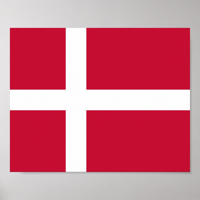 Dänemark Flagge Poster (Vorne)