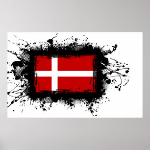 Dänemark Flagge Poster
