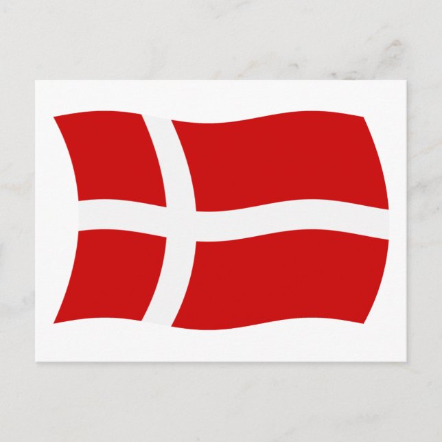 Dänemark Flagge Postkarte (Vorderseite)