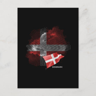 Dänemark-Flagge Postkarte