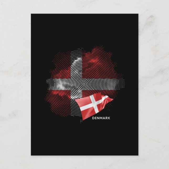 Dänemark-Flagge Postkarte (Vorderseite)