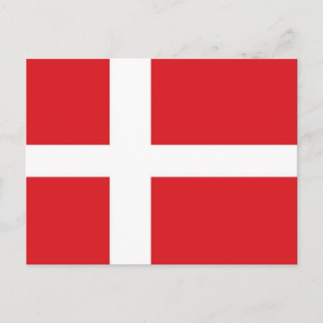 Dänemark Flagge Postkarte (Vorderseite)