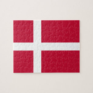 Dänemark-Flagge Puzzle