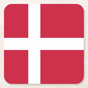 Dänemark Flagge Rechteckiger Pappuntersetzer