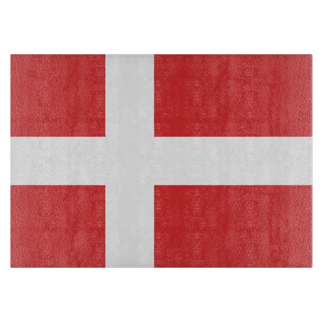 Dänemark-Flagge Schneidebrett (Vorderseite)