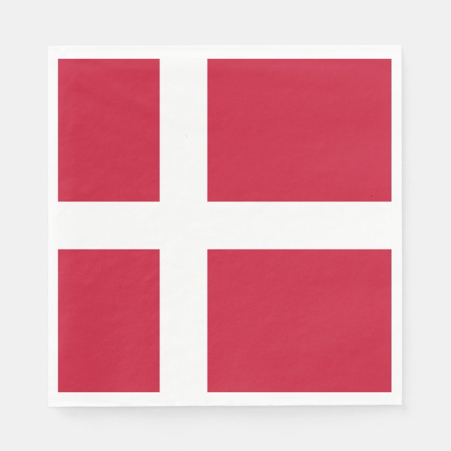 Dänemark Flagge Serviette (Vorderseite)