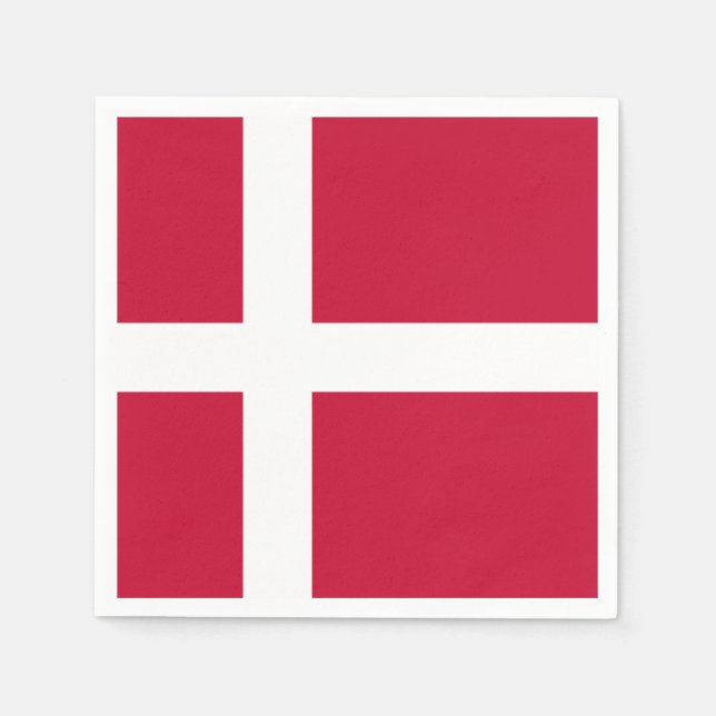 Dänemark Flagge Serviette (Vorderseite)
