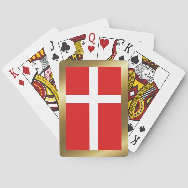 Dänemark-Flagge Spielkarten (Rückseite)