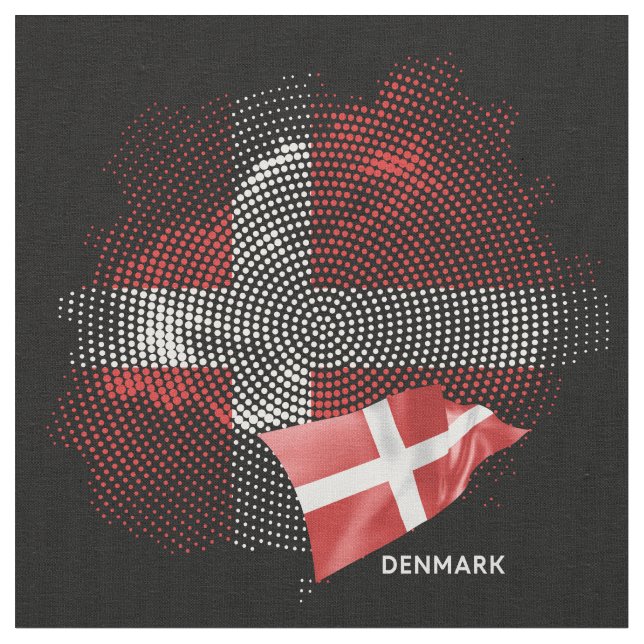 Dänemark-Flagge Stoff (Nahaufnahme)