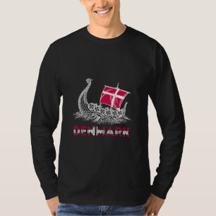 Dänemark-Flagge Stolz Wikinger Dänisch Valhalla Dä T-Shirt