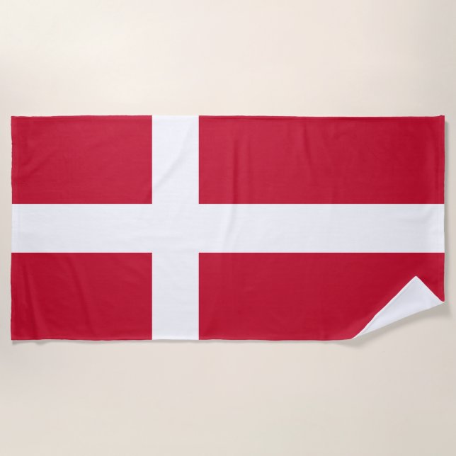 Dänemark Flagge Strandtuch (Vorderseite)