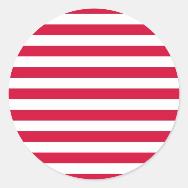 Dänemark-Flagge Streifen Runder Aufkleber (Vorderseite)