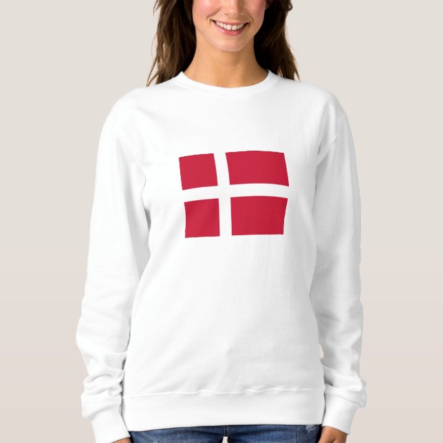 Dänemark Flagge Sweatshirt (Vorderseite)