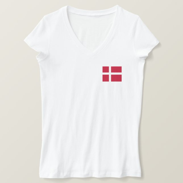 Dänemark Flagge T-Shirt (Design vorne)