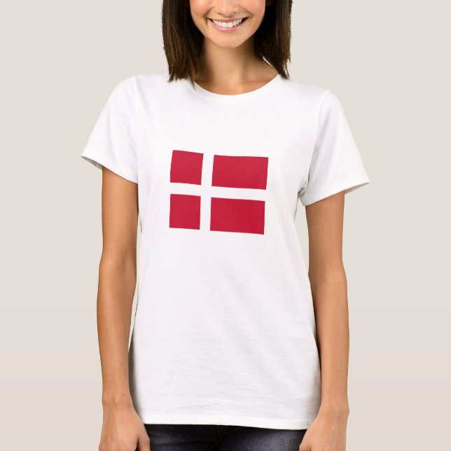 Dänemark Flagge T-Shirt (Vorderseite)