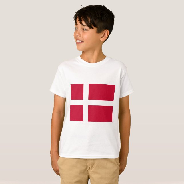 Dänemark Flagge T-Shirt (Vorne ganz)