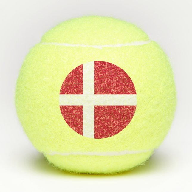 Dänemark Flagge Tennisbälle (Vorderseite)