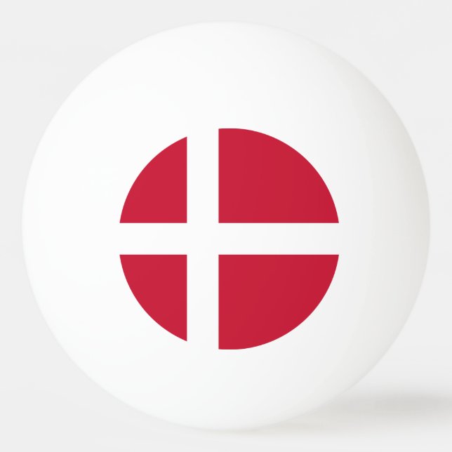 Dänemark Flagge Tischtennisball (Vorderseite)