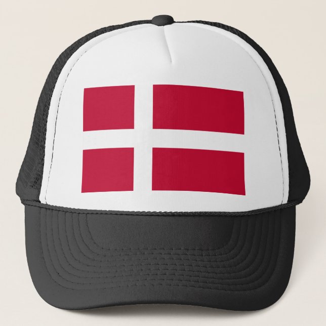 Dänemark Flagge Truckerkappe (Vorderseite)
