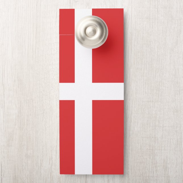 Dänemark-Flagge Türanhänger (Auf Knauf)