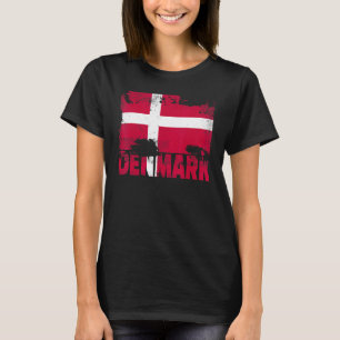Dänemark-Flagge Vintage abgenutzt dänischer Grunge T-Shirt