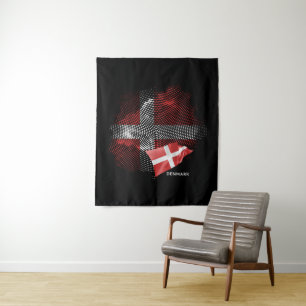 Dänemark-Flagge Wandteppich