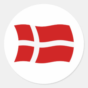 Dänemark-Flaggen-Aufkleber Runder Aufkleber
